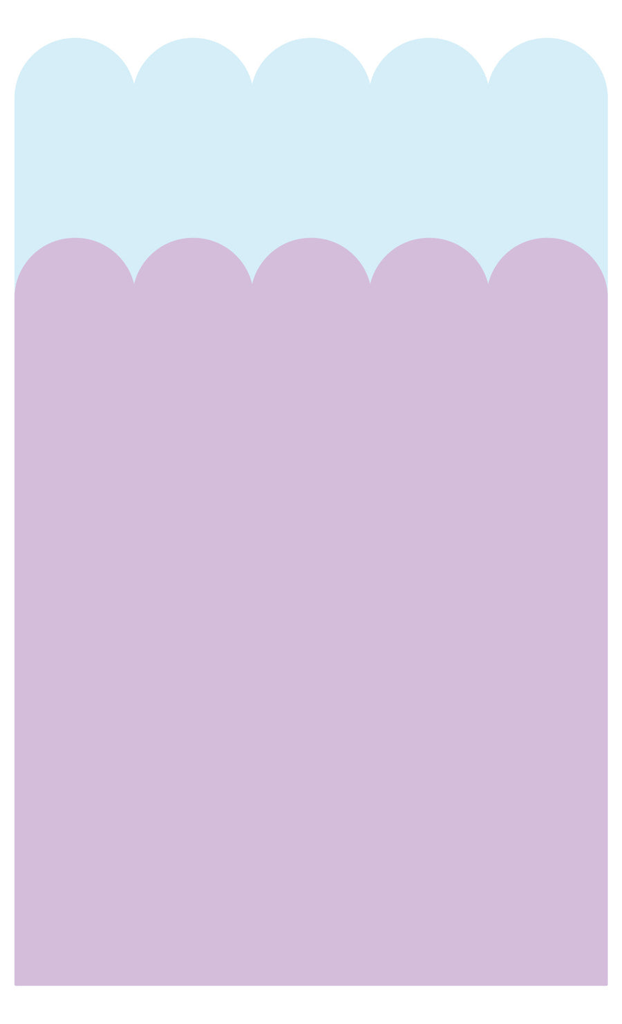 Double Scalloped Wallpaper Panel - Blueberry