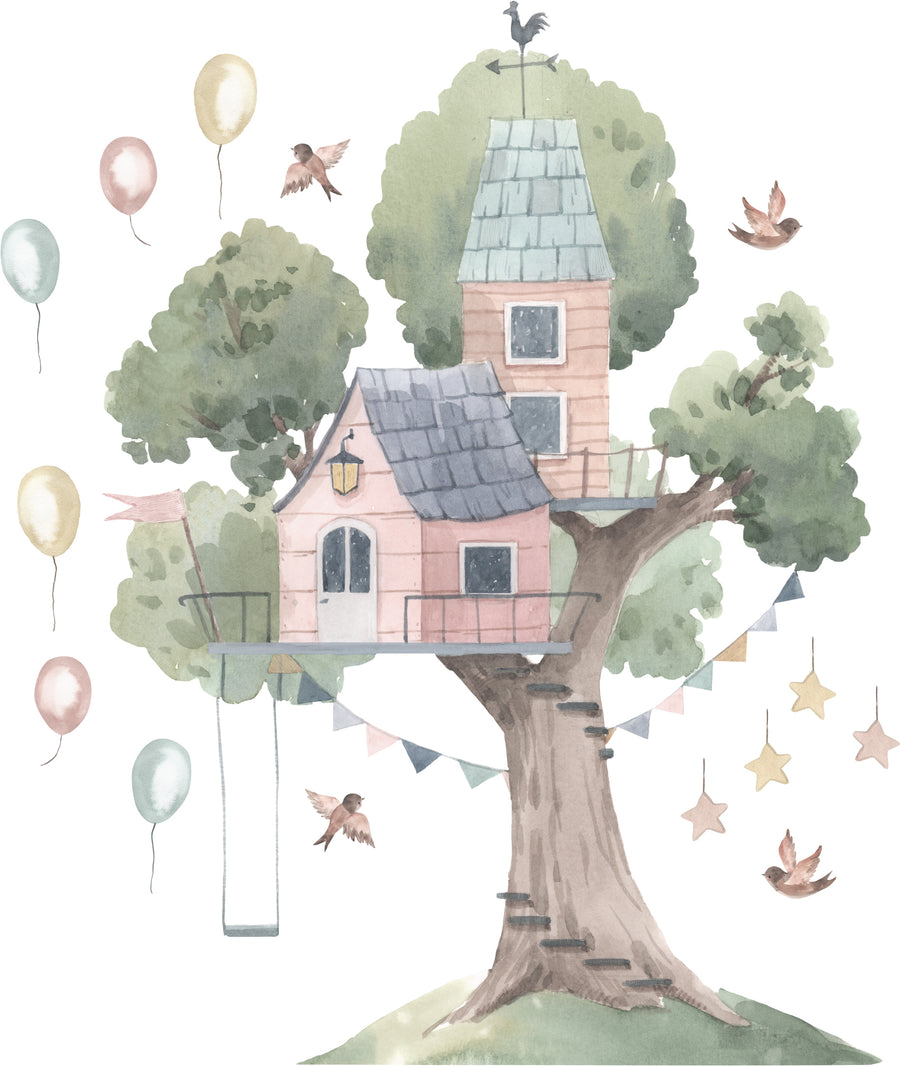 Pink Treehouse Decal Set