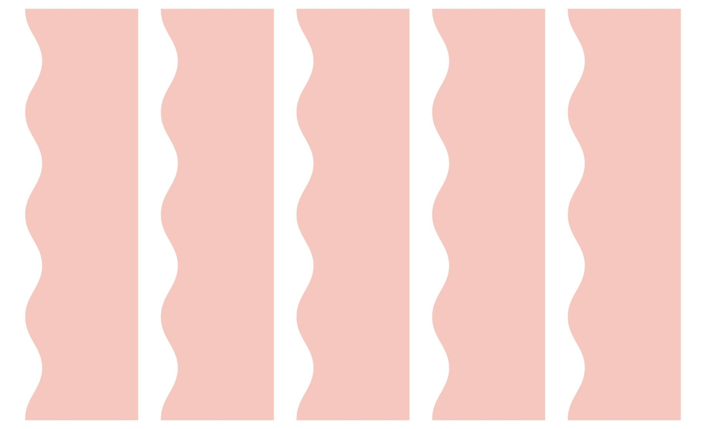 WALL BORDER - Wavy Block Colour - Ginger Monkey