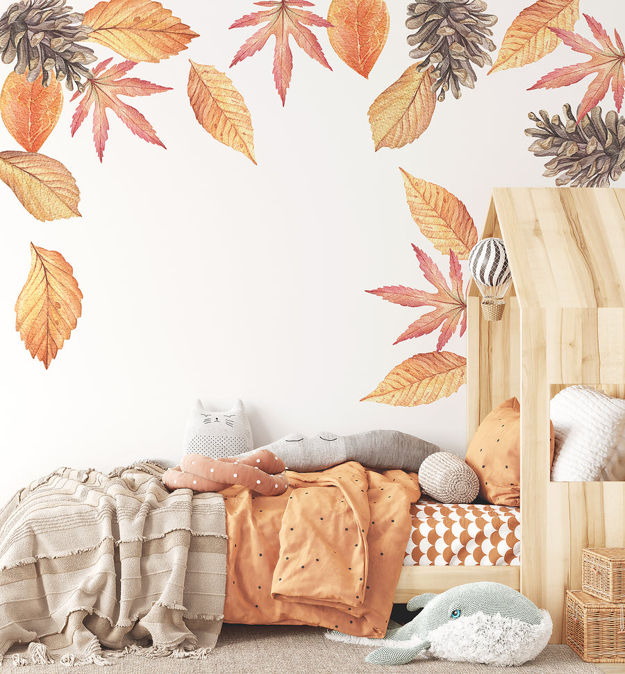 Autumn Leaf Wall Decals - Ginger Monkey 