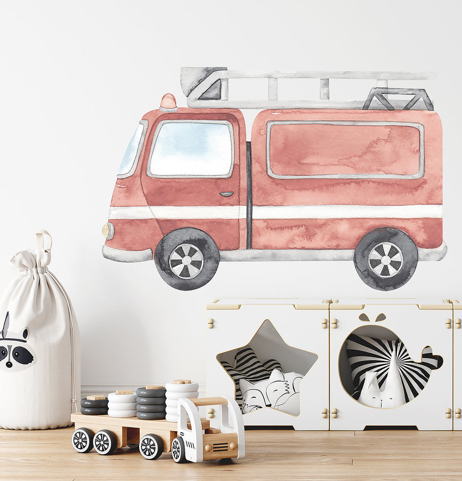 Fire Engine Wall Decal - Ginger Monkey 