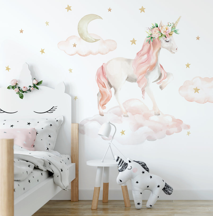 Dreaming Unicorn Wall Decal Set - Ginger Monkey 