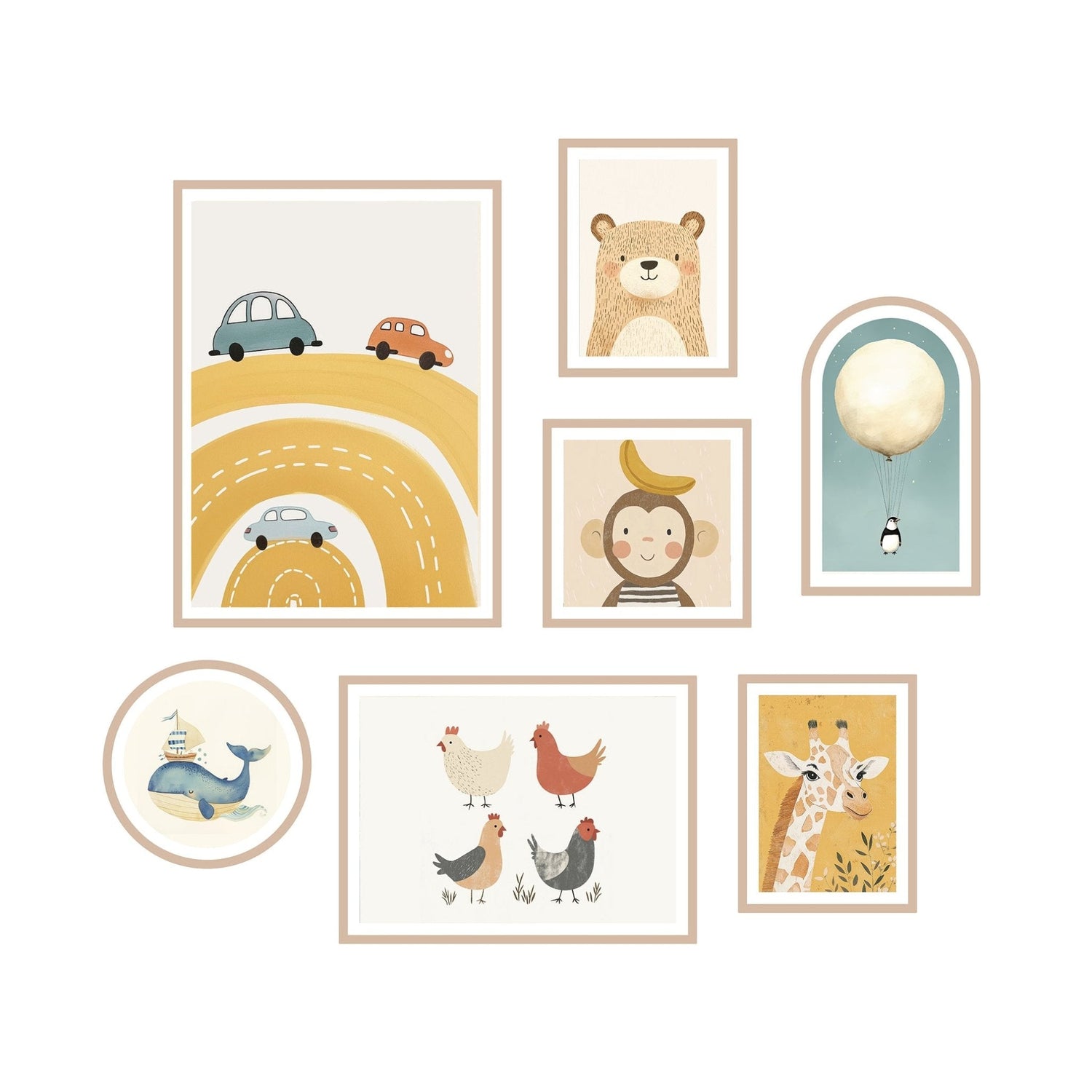 Picture Gallery Wall Decals - Ginger Monkey