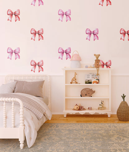 Pink Bow Wall Decal Set