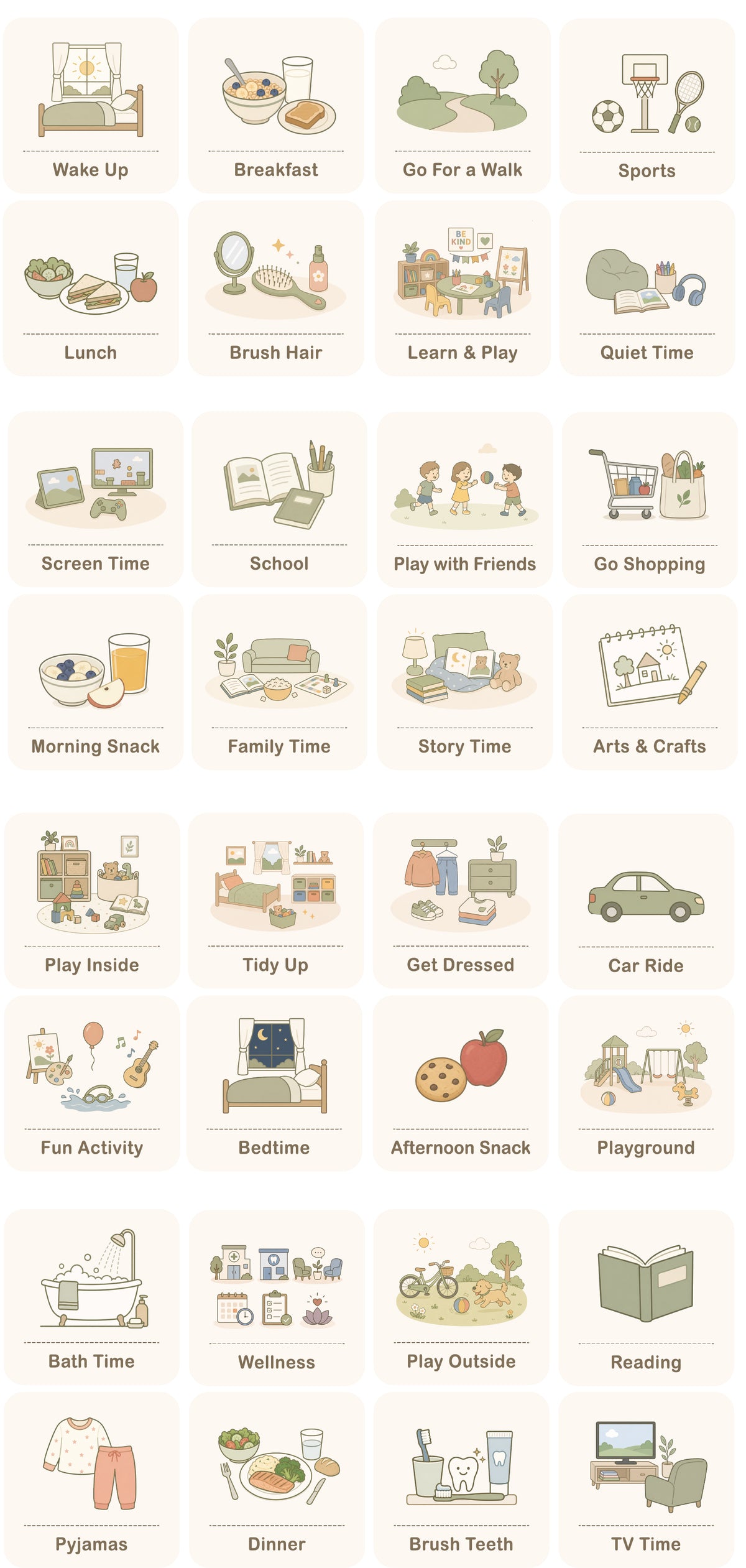 Little Routine Magnet Set