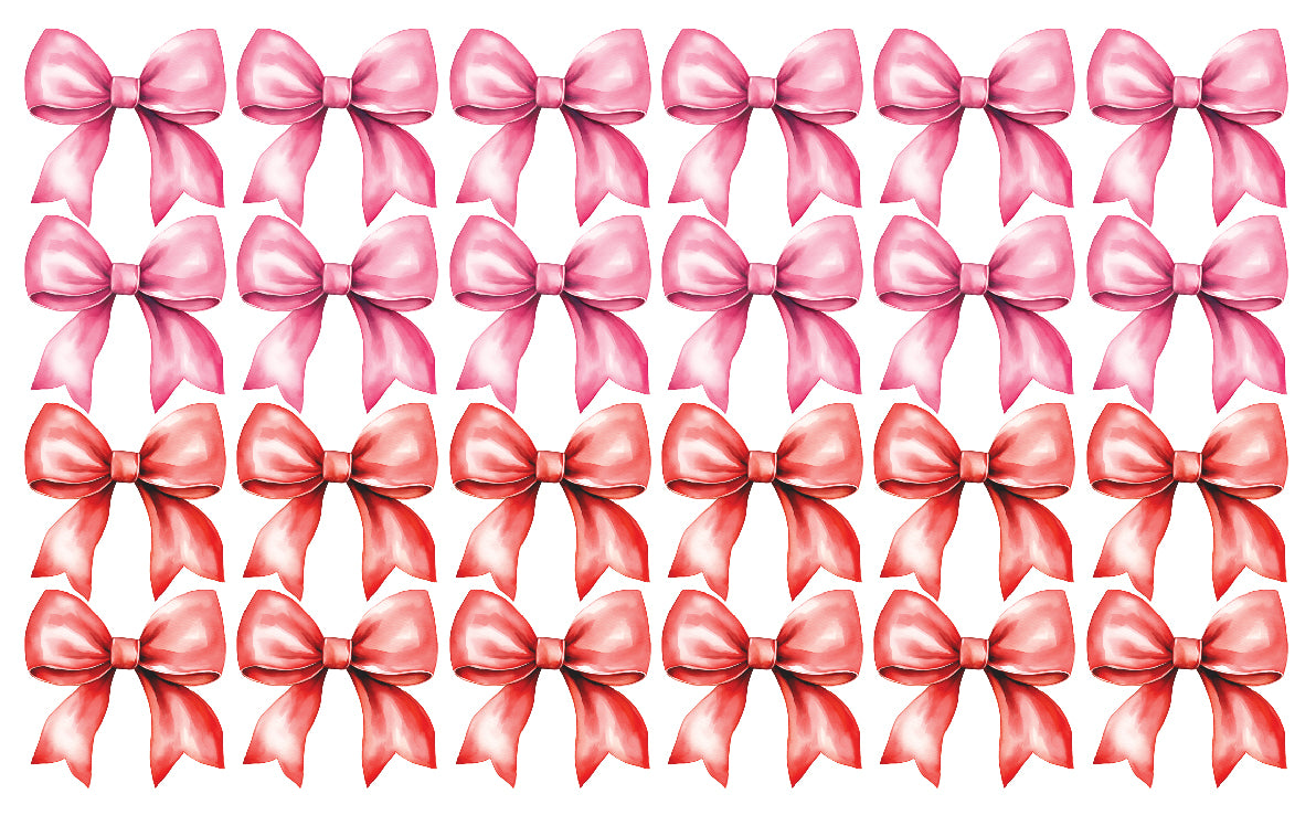 Pink and Red Bow Wall Decal Set - Ginger Monkey 