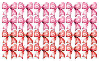 Pink and Red Bow Wall Decal Set - Ginger Monkey 