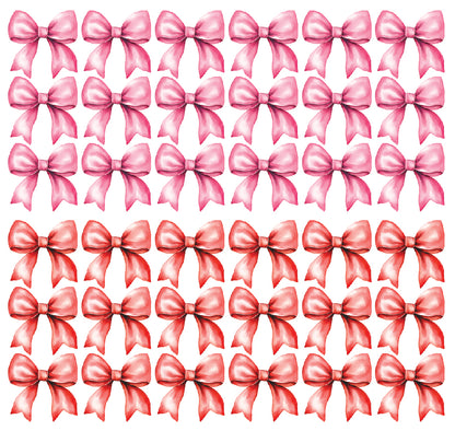 Pink and Red Bow Wall Decal Set - Ginger Monkey 