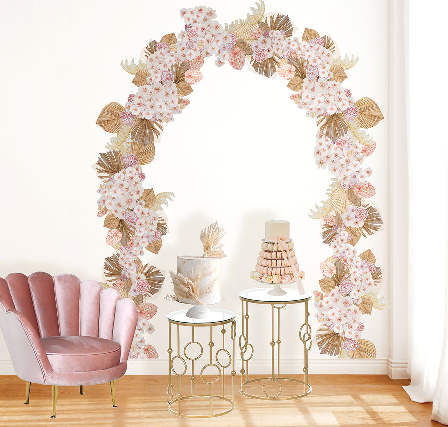 Orchid and Rose Wall Arbour