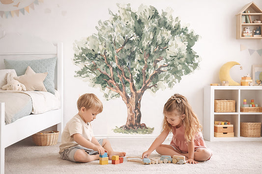 Giant Oak Tree Wall Mural - Ginger Monkey 