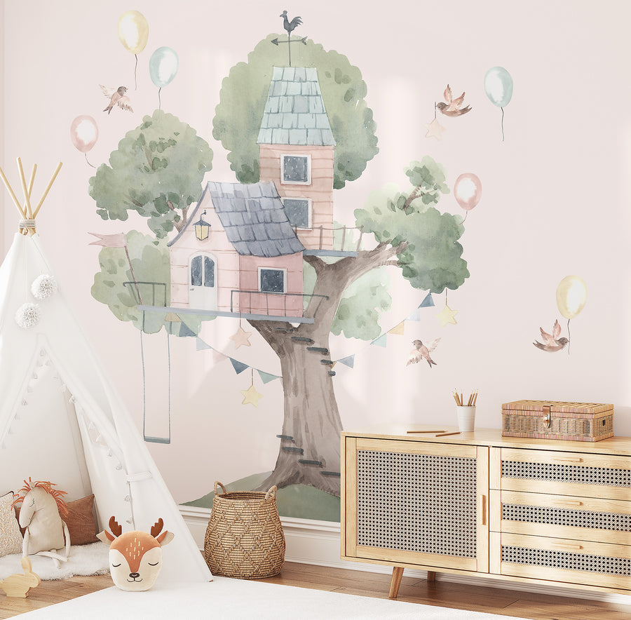 Pink Treehouse Decal Set