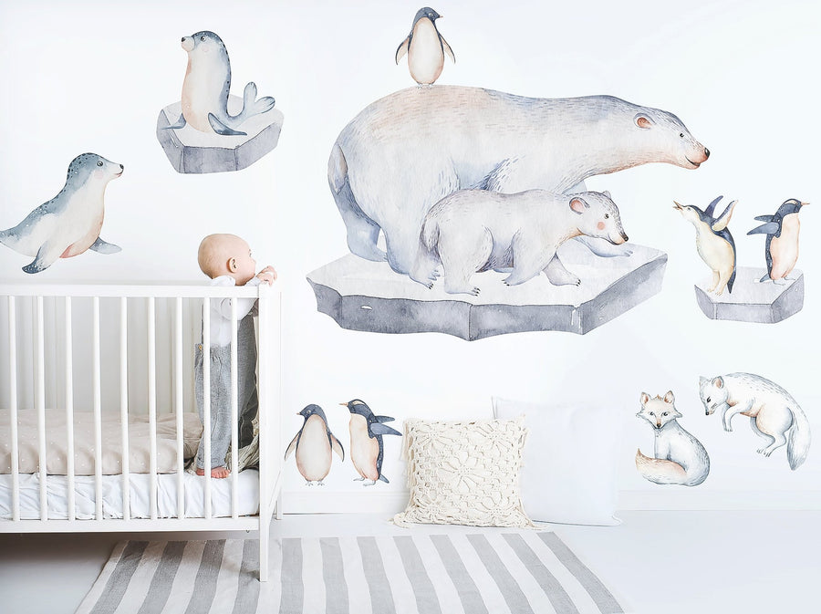 Arctic Animal Decal Set - Ginger Monkey