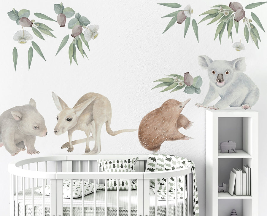 Australian Baby Animal & Gumnut Set - Ginger Monkey