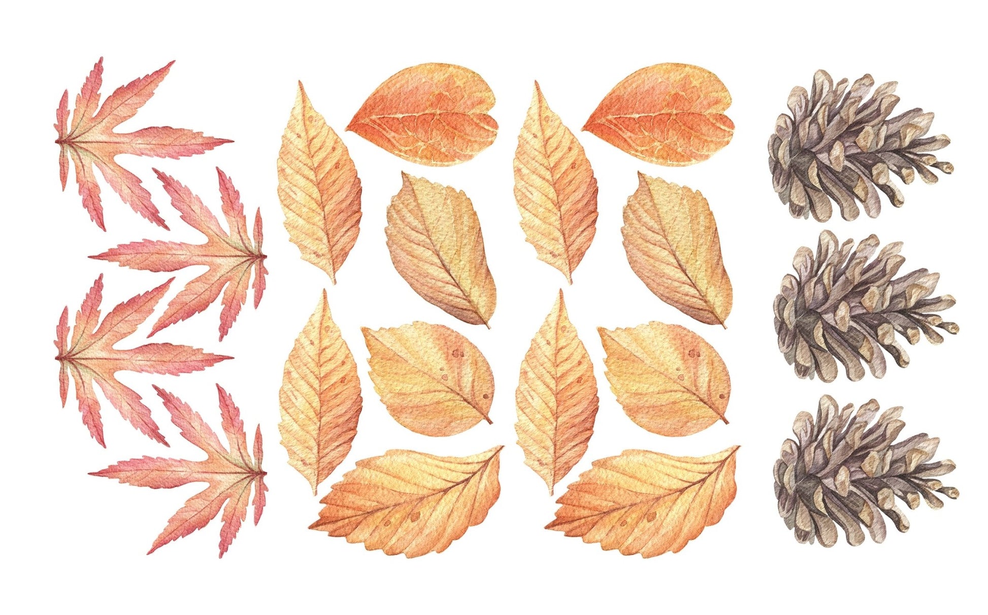 Autumn Leaf Wall Decals - Ginger Monkey