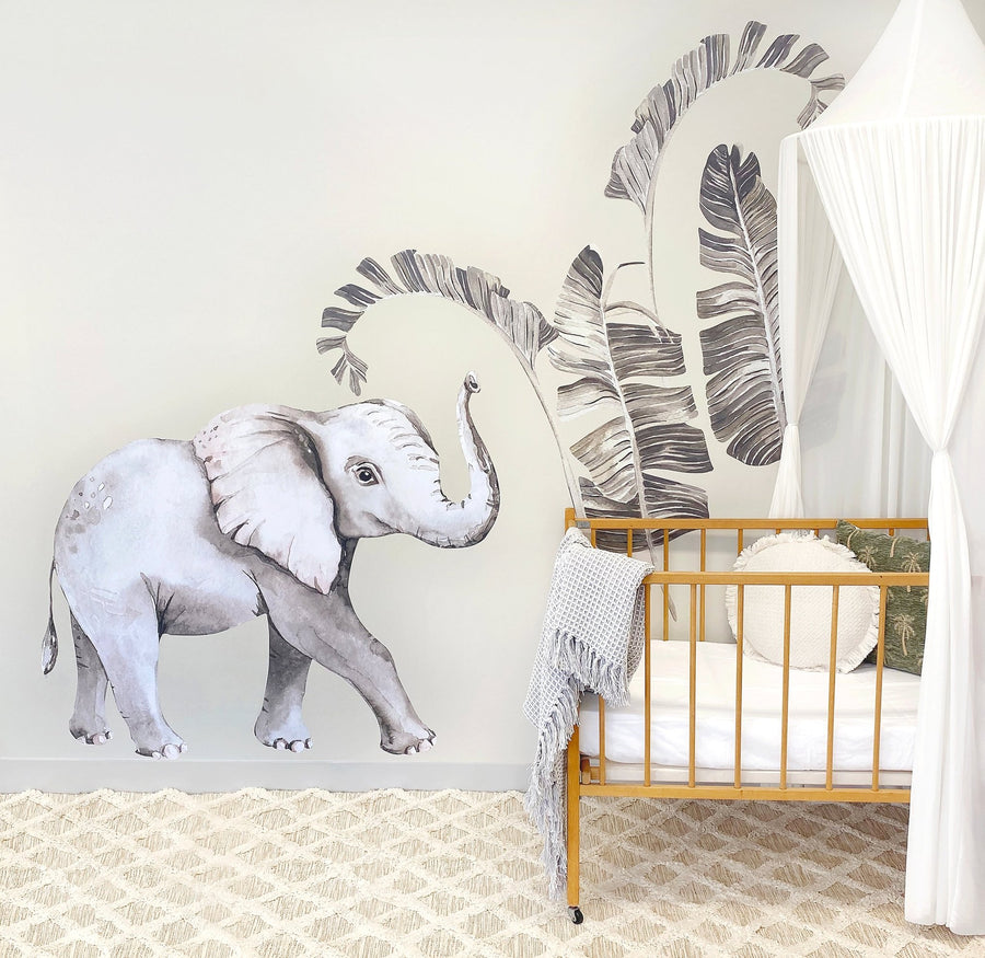 Baby Elephant Wall Decal - Ginger Monkey