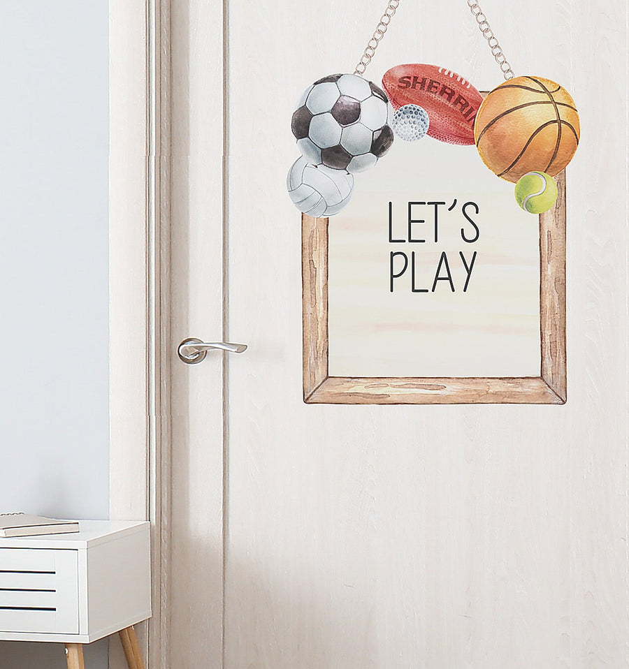 Ball Door Sign Decal - Ginger Monkey