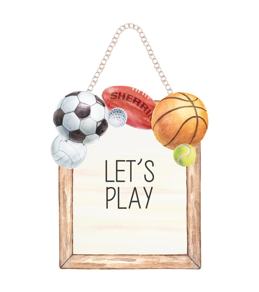 Ball Door Sign Decal