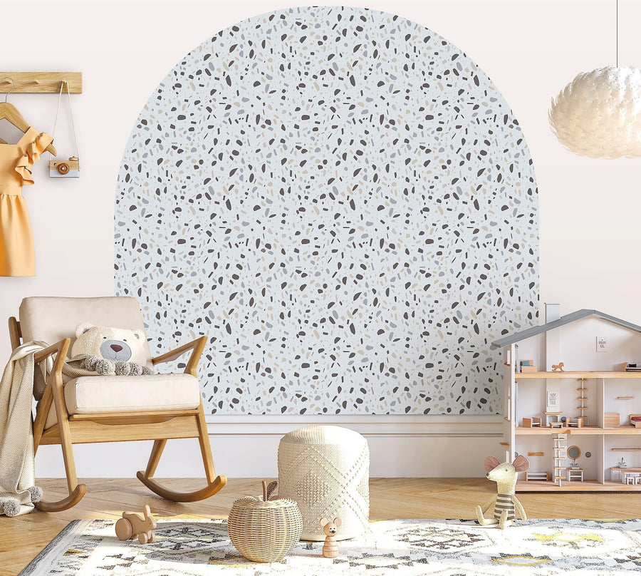 Blue Terrazzo Arch Wall Mural - Ginger Monkey