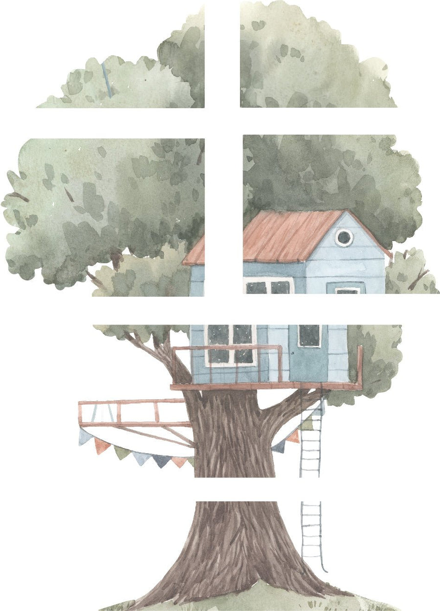 Blue Treehouse Decal Set - Ginger Monkey