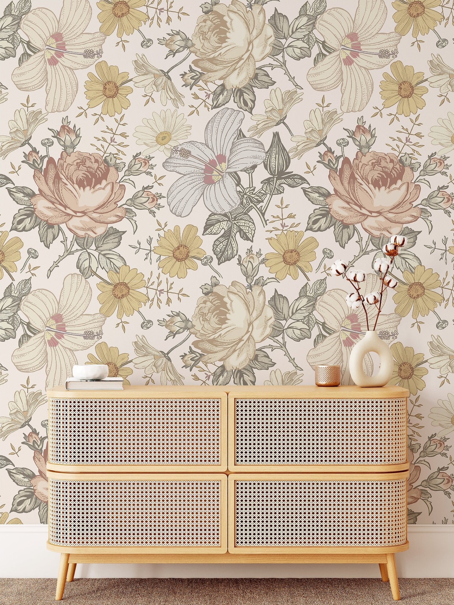 Bohemian Wildflowers Wallpaper - Ginger Monkey