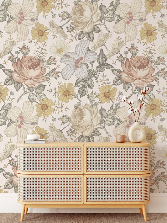 Bohemian Wildflowers Wallpaper - Ginger Monkey