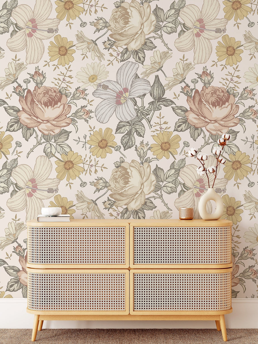 Bohemian Wildflowers Wallpaper - Ginger Monkey