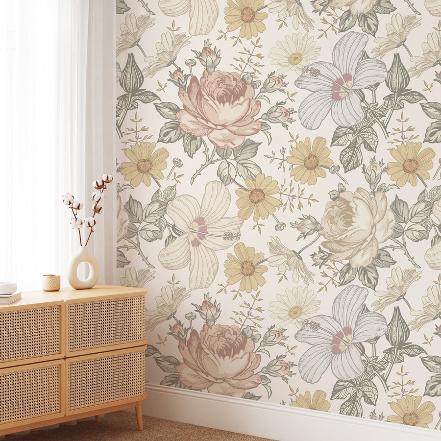 Bohemian Wildflowers Wallpaper - Ginger Monkey