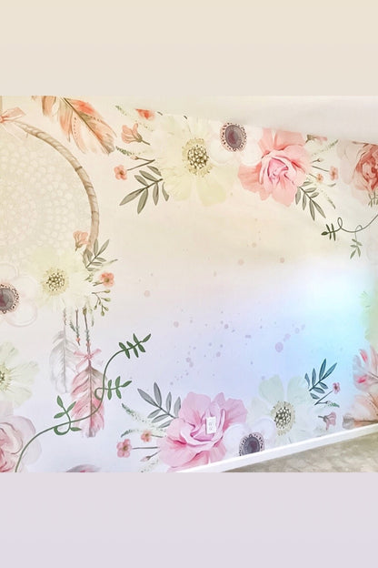 Boho Flowers & Dreamcatcher Wallpaper - Ginger Monkey