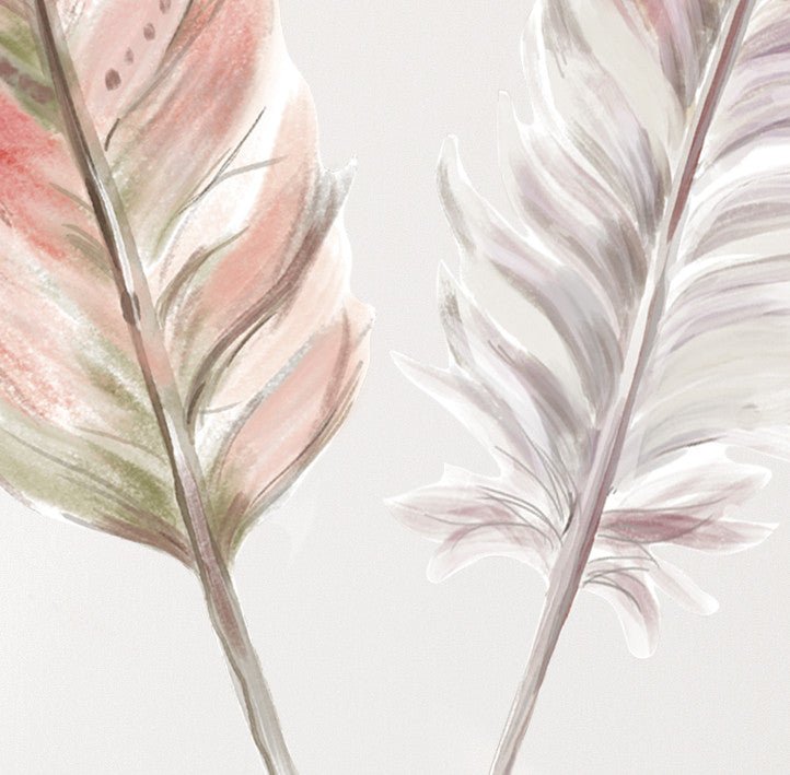 Boho Pink Feather Set x 3 Wall Decals - Ginger Monkey