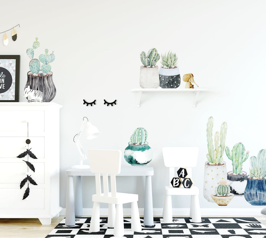 Cactus Pot Wall Decals - Ginger Monkey