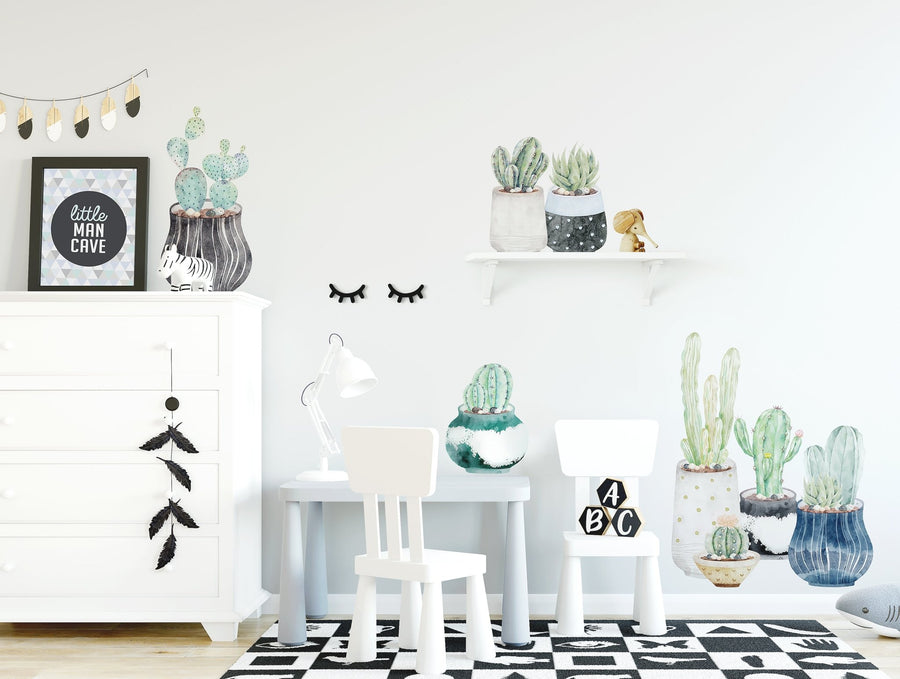 Cactus Pot Wall Decals - Ginger Monkey