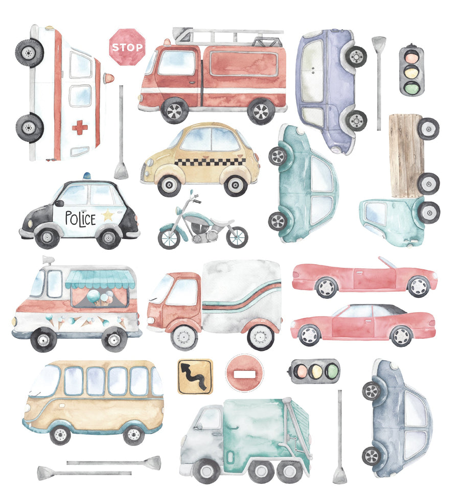 Cars & Trucks Decal Set - Ginger Monkey