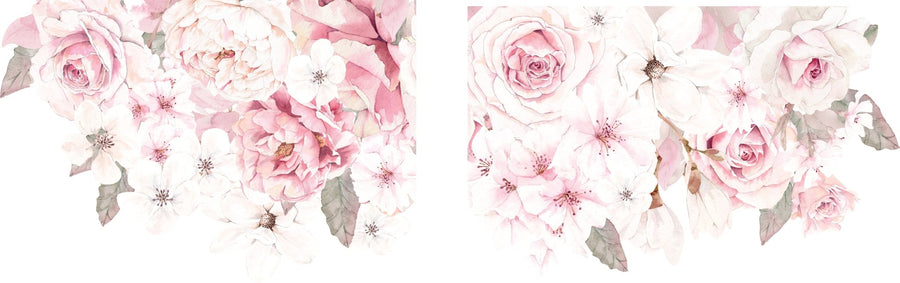 Cherry Blossom & Rose Wall Mural - Ginger Monkey