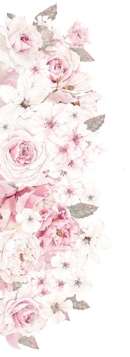 Cherry Blossom & Rose Wall Mural - Ginger Monkey