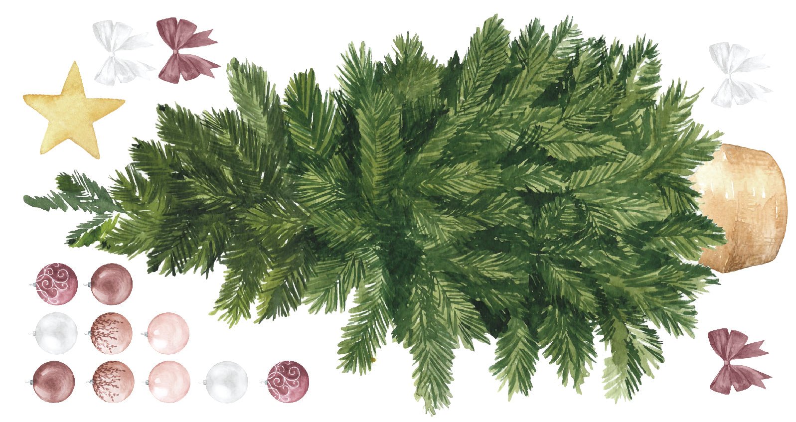 Christmas Tree Wall Decal Set - Ginger Monkey
