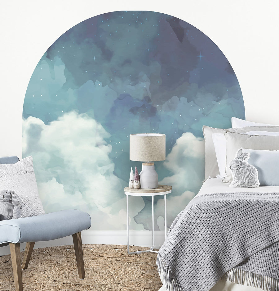 Cloudy Night Arch Wall Mural - Ginger Monkey