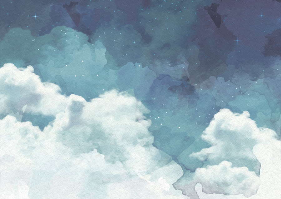 Cloudy Night Sky Wallpaper - Ginger Monkey