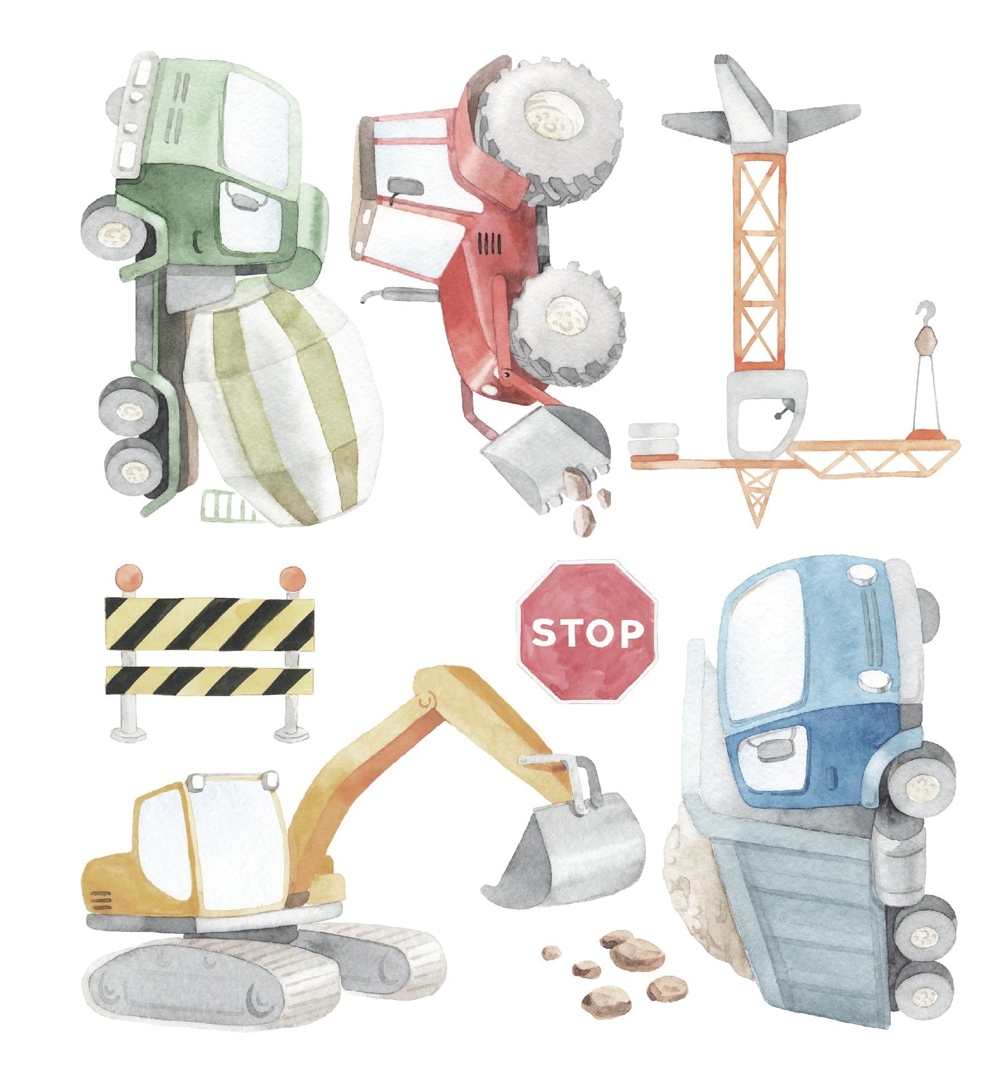 Construction & Trucks Decal Set - Ginger Monkey