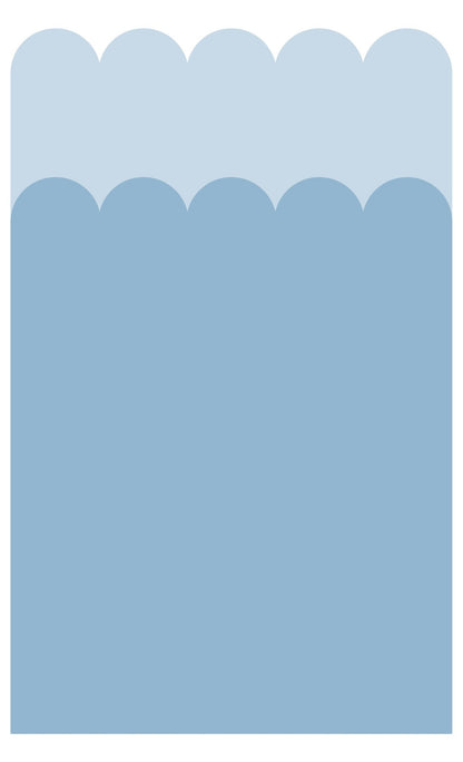 Double Scalloped Wallpaper Panel - Blueberry - Ginger Monkey