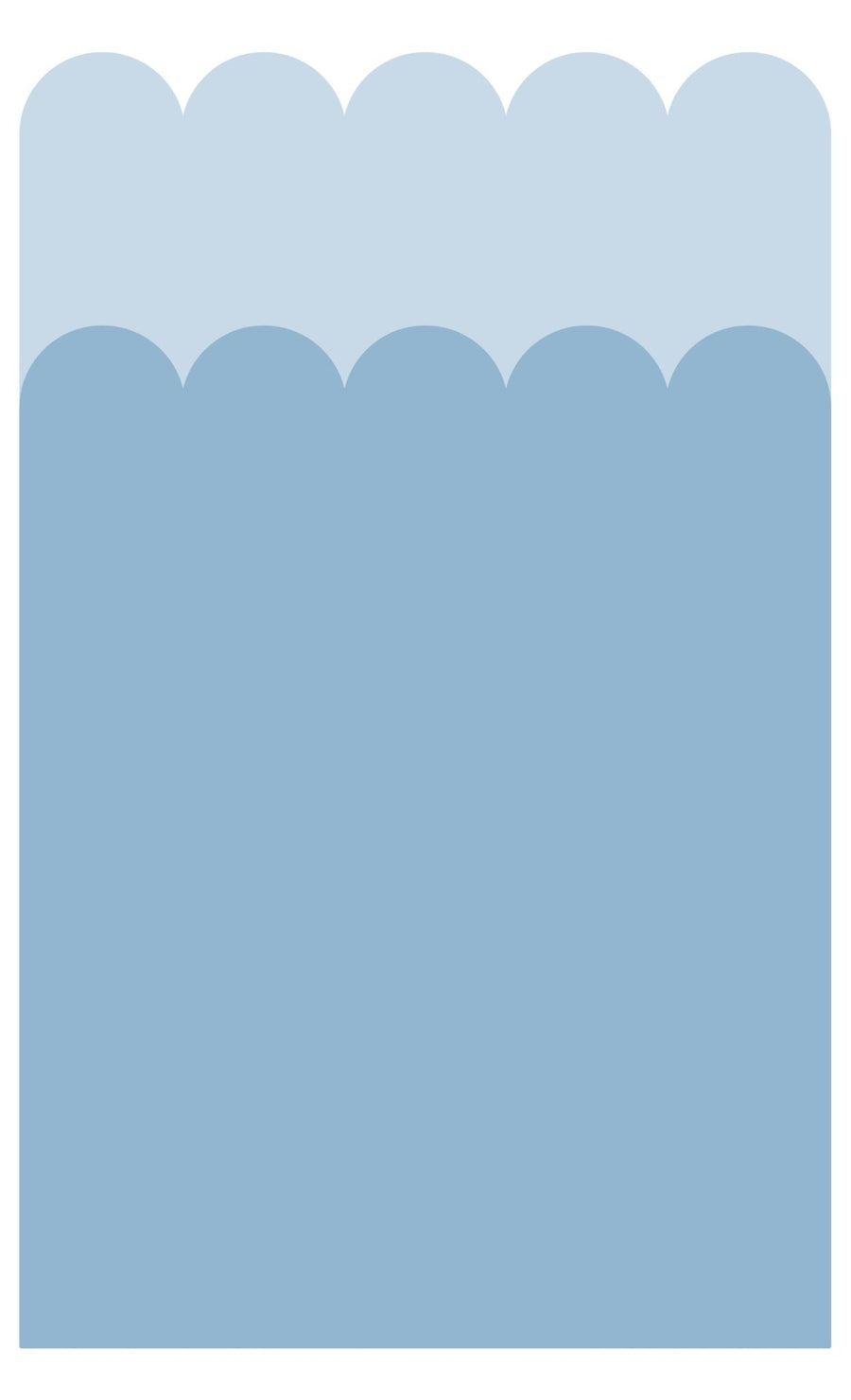 Double Scalloped Wallpaper Panel - Blueberry - Ginger Monkey