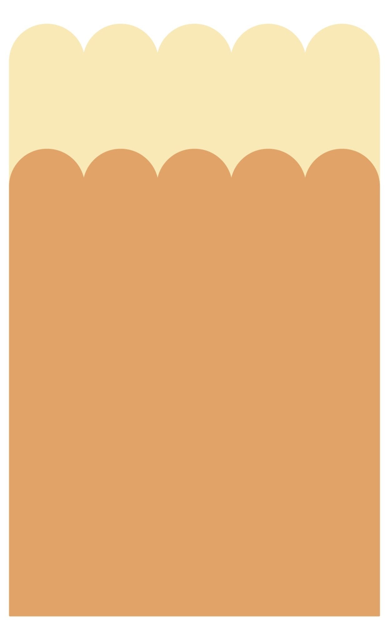 Double Scalloped Wallpaper Panel - Caramel - Ginger Monkey