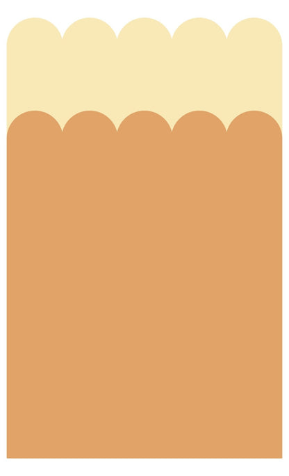 Double Scalloped Wallpaper Panel - Caramel - Ginger Monkey