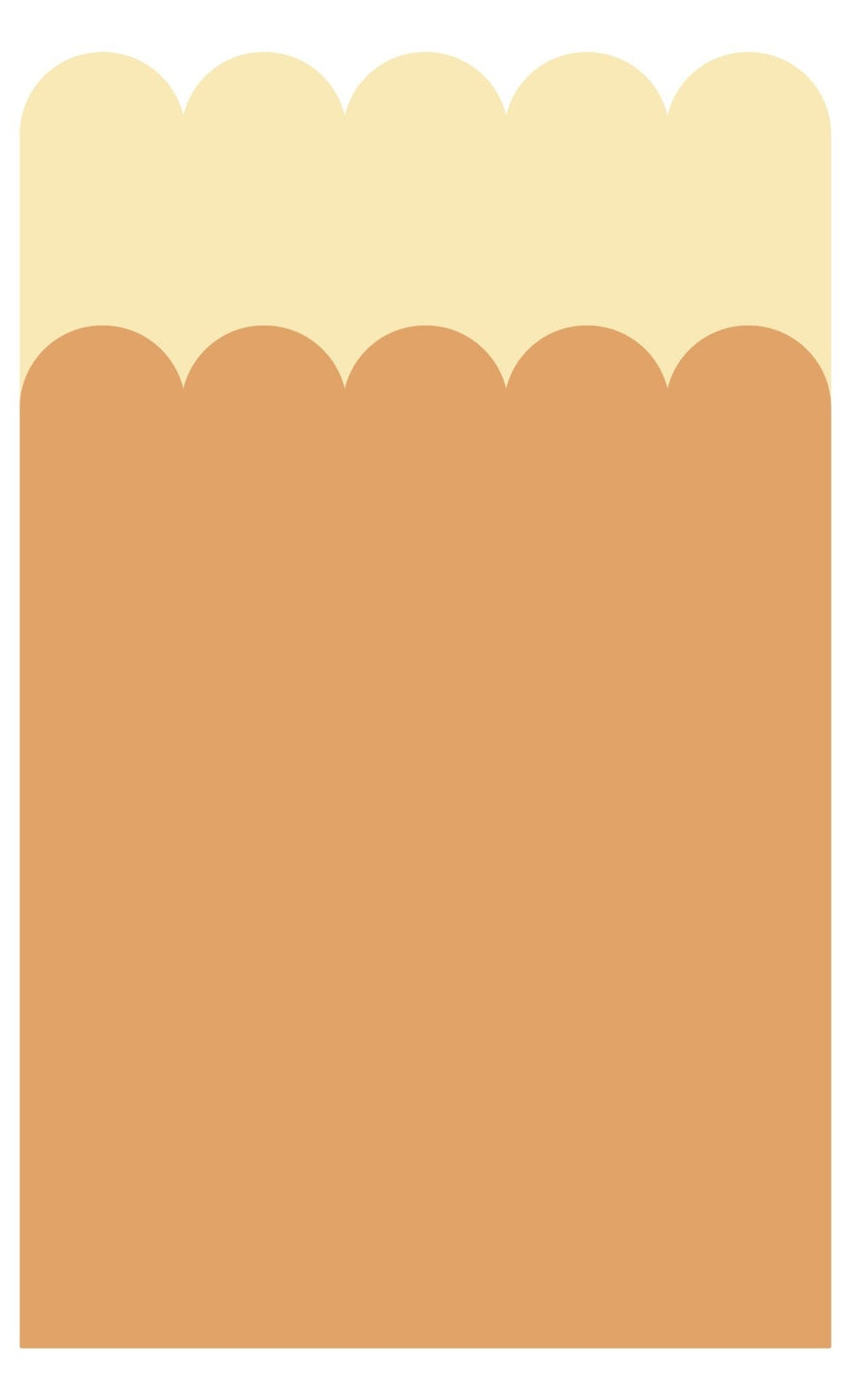 Double Scalloped Wallpaper Panel - Caramel - Ginger Monkey