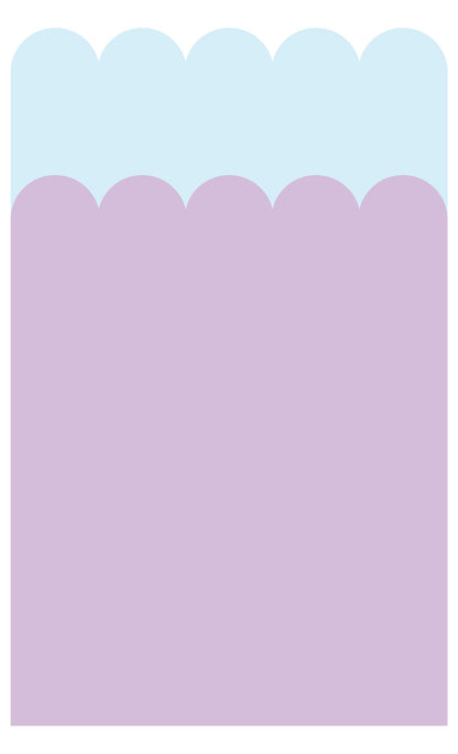 Double Scalloped Wallpaper Panel - Grape - Ginger Monkey