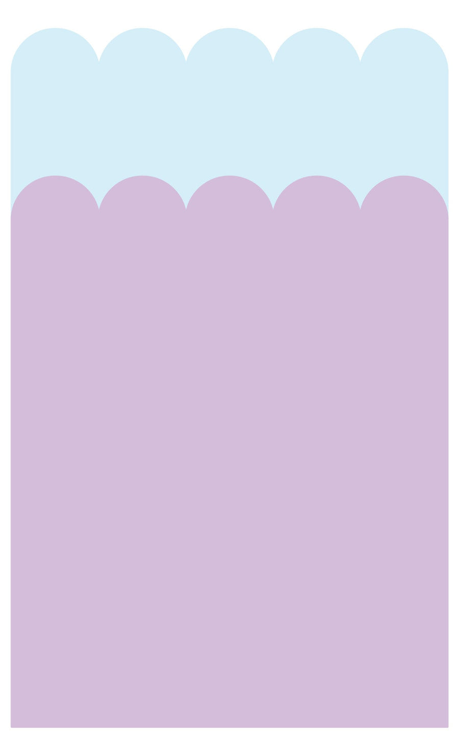 Double Scalloped Wallpaper Panel - Grape - Ginger Monkey