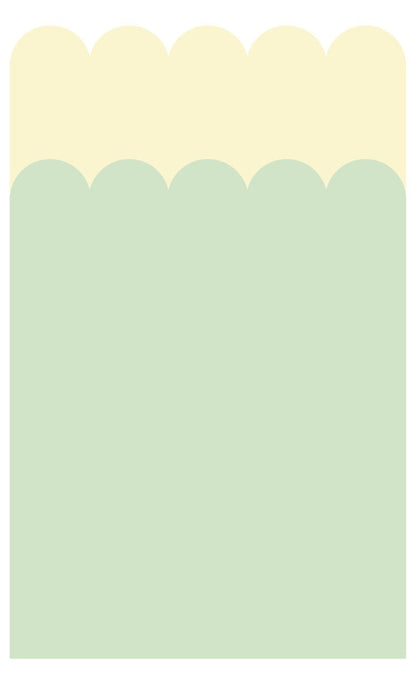 Double Scalloped Wallpaper Panel - Lemon Lime - Ginger Monkey