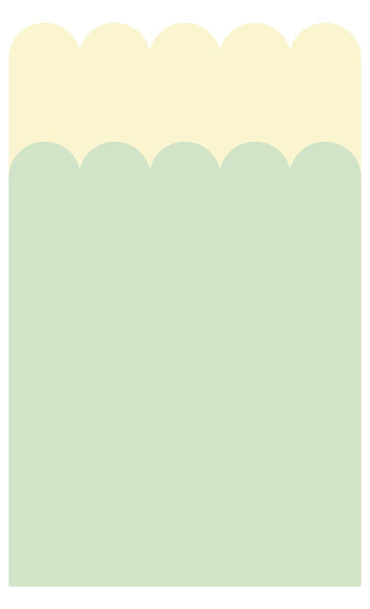 Double Scalloped Wallpaper Panel - Lemon Lime - Ginger Monkey