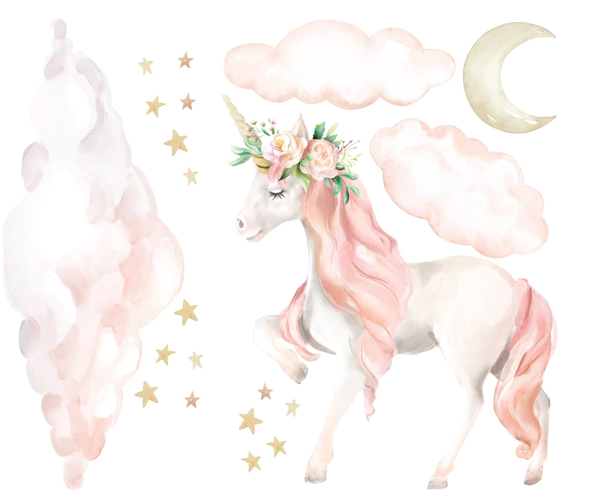 Dreaming Unicorn Wall Decal Set - Ginger Monkey
