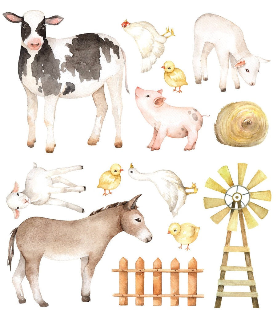 Farm Animal Decal Set - Ginger Monkey