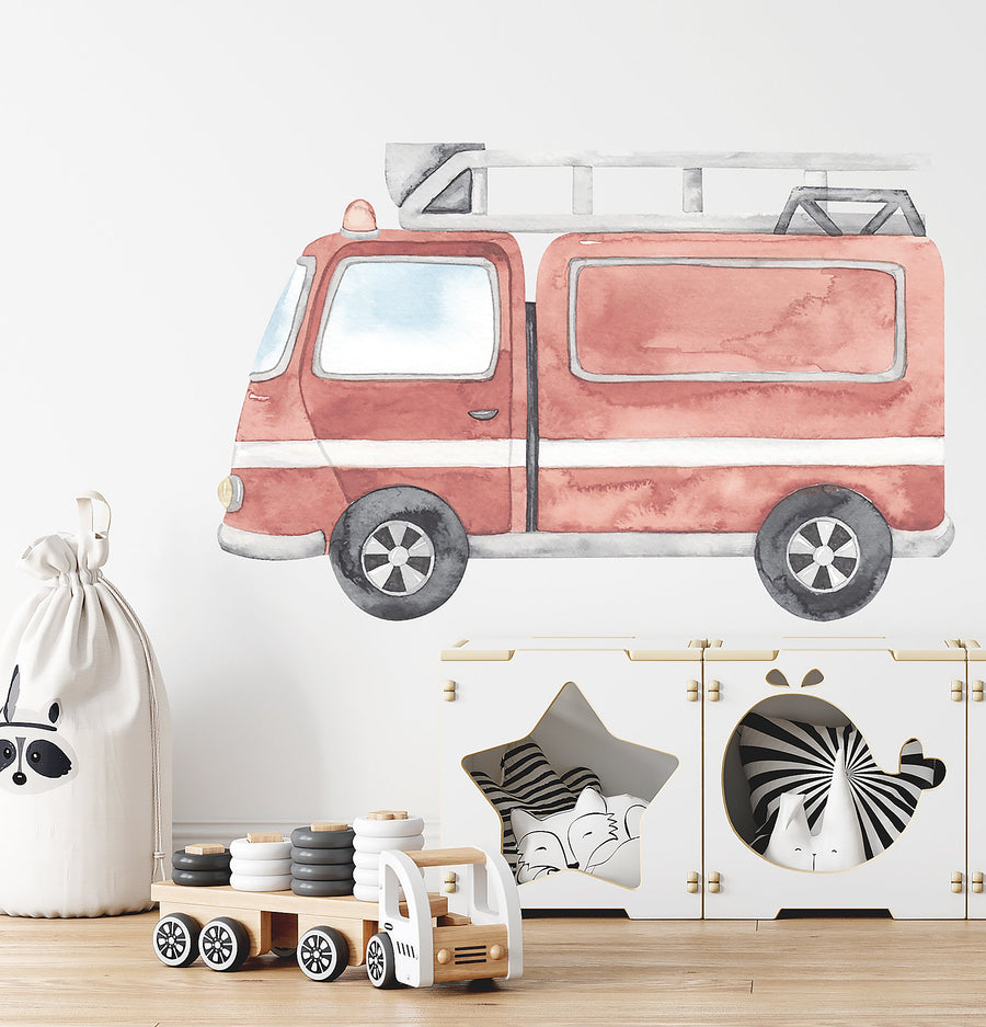 Fire Engine Wall Decal - Ginger Monkey